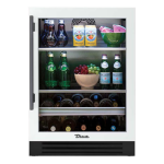 True 24 Inch 147 Can 13 Bottle Right Hinge Glass Door Outdoor Beverage Center - Matte White w/ Pewter Handle - TBC-24-R-OG-C~DSK-030-H05