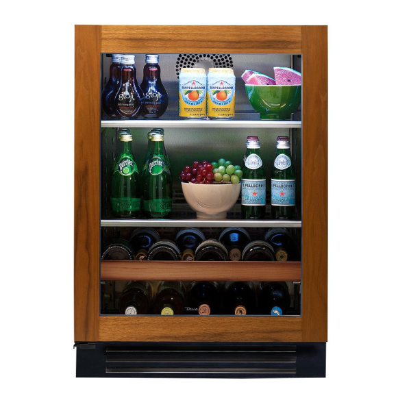 duttpack-39940 True 24 Inch 13 Bottle 147 Can Right Hinge Glass Door Outdoor Beverage Center - Overlay Ready - TBC-24-R-OG-C - Image 1