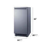 Summit 68 Lb. 15-in Left Hinge Outdoor ADA Compliant Clear Icemaker - BIM63OSADALHD - Image 4