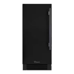 True 15 Inch 85 Lb. Left Hinge Outdoor Ice Maker - Matte Black w/ Pewter Handle - TUI-15-L-OP-D~DSK-027-H05