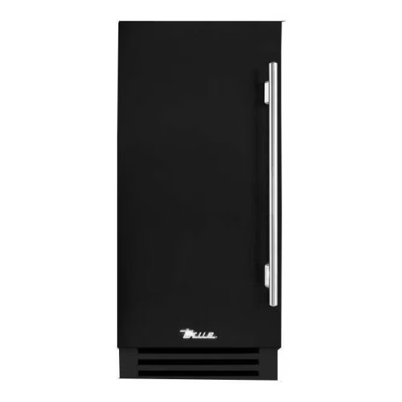 duttpack-40102 True ADA Height 15 Inch 75 Lb. Left Hinge Outdoor Ice Maker - Matte Black w/ Stainless Steel Handle - TUIADA-15-LS-A~027-H04 - Image 1