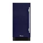 True ADA Height 15 Inch 75 Lb. Left Hinge Outdoor Ice Maker - Cobalt w/ Stainless Steel Handle - TUIADA-15-LS-A~078-H04