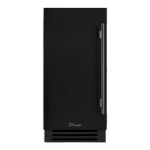 True ADA Height 15 Inch 75 Lb. Left Hinge Outdoor Ice Maker - Matte Black w/ Pewter Handle - TUIADA-15-LS-A~027-H05