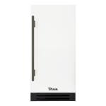 True ADA Height 15 Inch 75 Lb. Right Hinge Outdoor Ice Maker - Matte White w/ Pewter Handle - TUIADA-15-RS-A~030-H05