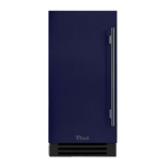 True ADA Height 15 Inch 75 Lb. Left Hinge Outdoor Ice Maker - Cobalt w/ Pewter Handle - TUIADA-15-LS-A~078-H05
