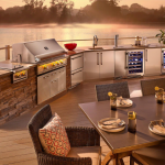 True ADA Height 15 Inch 75 Lb. Left Hinge Outdoor Ice Maker - Matte White w/ Brass Handle - TUIADA-15-LS-A~030-H01 - Image 4