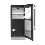 True 15 Inch 85 Lb. Right Hinge Outdoor Ice Maker - Cobalt w/ Pewter Handle - TUI-15-R-OP-D~DSK-078-H05 - Image 2