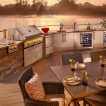 True 15 Inch 85 Lb. Right Hinge Outdoor Ice Maker - Cobalt w/ Pewter Handle - TUI-15-R-OP-D~DSK-078-H05 - Image 6