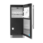 True 15 Inch 85 Lb. Left Hinge Outdoor Ice Maker - Matte White w/ Pewter Handle - TUI-15-L-OP-D~DSK-030-H05 - Image 2