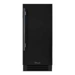 True 15 Inch 85 Lb. Right Hinge Outdoor Ice Maker - Matte Black w/ Pewter Handle - TUI-15-R-OP-D~DSK-027-H05