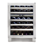 True 24 Inch 45 Bottle Right Hinge Glass Door Outdoor Dual Zone Outdoor Wine Cabinet - Stainless Steel - TWC-24DZ-R-SG-C