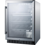 Summit Commercial 24-Inch 20 Bottle Built-In / Freestanding Outdoor Rated Wine Cellar - SCR611GLOSCH
