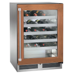 Perlick 24-Inch Signature Series Shallow Depth Stainless Steel Panel Ready Glass Door Outdoor Wine Reserve - Right Hinged - HH24WO-4-4R - Image 2