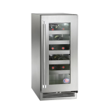 Perlick 15-Inch Signature Series Marine & Coastal Series Stainless Steel Glass Door Outdoor Wine Reserve - Right Hinge - HP15WM-4-3R