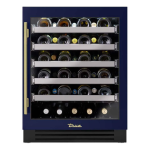 True ADA Height 24 Inch 40 Bottle Right Hinge Glass Door Outdoor Wine Cabinet - Cobalt w/ Brass Handle - TUWADA-24-RG-A~078-H01