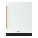 True ADA Height 24 Inch 40 Bottle Right Hinge Outdoor Wine Cabinet - Matte White w/ Brass Handle - TUWADA-24-RS-A~030-H01