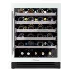 True ADA Height 24 Inch 40 Bottle Right Hinge Glass Door Outdoor Wine Cabinet - Matte White w/ Stainless Steel Handle - TUWADA-24-RG-A~030-H04