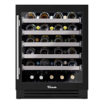 True ADA Height 24 Inch 40 Bottle Right Hinge Glass Door Outdoor Wine Cabinet - Matte Black w/ Stainless Steel Handle - TUWADA-24-RG-A~027-H04
