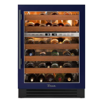 True 24 Inch 45 Bottle Right Hinge Glass Door Outdoor Dual Zone Wine Cabinet - Cobalt w/ Pewter Handle - TWC-24DZ-R-OG-C~DSK-078-H05
