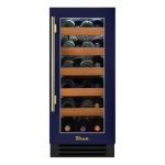 True 15 Inch 23 Bottle Right Hinge Glass Door Outdoor Wine Cabinet - Cobalt w/ Brass Handle - TWC-15-R-OG-C~DSK-078-H01
