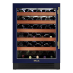 True 24 Inch 45 Bottle Left Hinge Glass Door Outdoor Wine Cabinet - Cobalt w/ Brass Handle - TWC-24-L-OG-C~DSK-078-H01