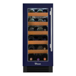 True 15 Inch 23 Bottle Left Hinge Glass Door Outdoor Wine Cabinet - Cobalt w/ Stainless Steel Handle - TWC-15-L-OG-C~DSK-078-H04