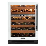True 24 Inch 45 Bottle Left Hinge Glass Door Outdoor Dual Zone Wine Cabinet - Matte White w/ Pewter Handle - TWC-24DZ-L-OG-C~DSK-030-H05