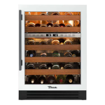 True 24 Inch 45 Bottle Right Hinge Glass Door Outdoor Dual Zone Wine Cabinet - Matte White w/ Pewter Handle - TWC-24DZ-R-OG-C~DSK-030-H05