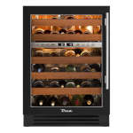 True 24 Inch 45 Bottle Left Hinge Glass Door Outdoor Dual Zone Outdoor Wine Cabinet - Matte Black w/ Stainless Steel Handle - TWC-24DZ-L-OG-C~DSK-027-H04