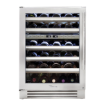 True 24 Inch 45 Bottle Left Hinge Glass Door Outdoor Dual Zone Outdoor Wine Cabinet - Stainless Steel - TWC-24DZ-L-SG-C