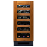 True 15 Inch 23 Bottle Left Hinge Glass Door Outdoor Wine Cabinet - Overlay Ready - TWC-15-L-OG-C