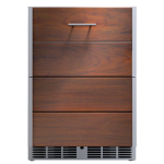 Kalamazoo Arcadia 24 Inch Dual-Zone Outdoor Wine Chiller - Left Hinge - Ipe Finish - Marine-Grade - K-HP24DO-2KDL-IPE-M6