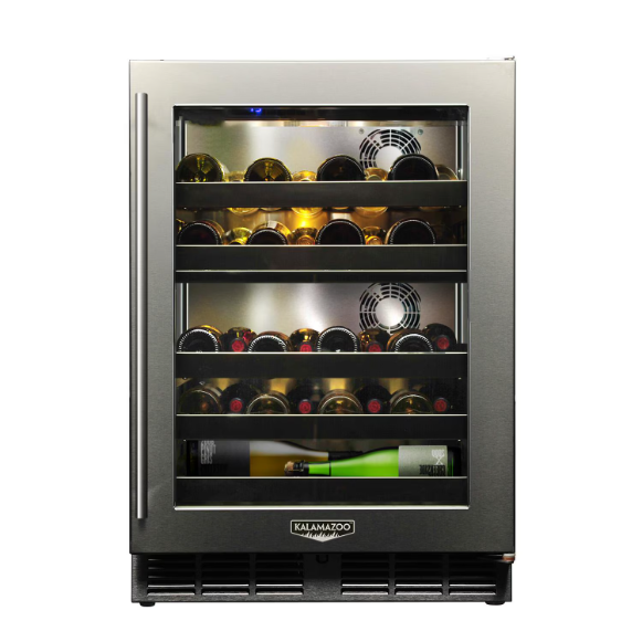duttpack-40662 Kalamazoo Signature 24 Inch Dual-Zone Outdoor Wine Chiller - Right Hinge - K-HP24DO-4-3R-S4 - Image 1
