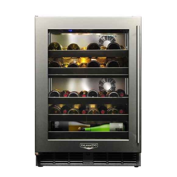 duttpack-40663 Kalamazoo Signature 24 Inch Dual-Zone Outdoor Wine Chiller - Left Hinge - K-HP24DO-4-3L-S4 - Image 1