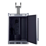 Summit Commercial Outdoor Rated Double Tap Beer Dispenser / Kegerator w/ Shelves - SBC683OSTWIN - Image 4