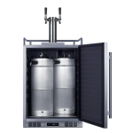 Summit Commercial Outdoor Rated Double Tap Beer Dispenser / Kegerator w/ Shelves - SBC683OSTWIN - Image 5