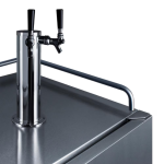 Summit Commercial Outdoor Rated Double Tap Beer Dispenser / Kegerator w/ Shelves - SBC683OSTWIN - Image 6