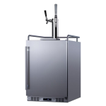 Summit Commercial Outdoor Rated Double Tap Cold Brew Nitro & Flat Coffee Dispenser / Kegerator w/ Shelves - SBC682CMTWIN - Image 3