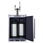 Summit Commercial Outdoor Rated Double Tap Cold Brew Nitro & Flat Coffee Dispenser / Kegerator w/ Shelves - SBC682CMTWIN - Image 5