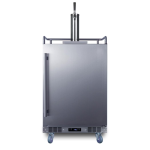 Summit Commercial Outdoor Rated Single Tap Beer Dispenser / Kegerator w/ Shelves - SBC683OS - Image 2