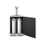 Zephyr Presrv 24 Inch Outdoor Kegerator & Beverage Cooler Triple Tap w/ Line Cleaning Kit - PRKB24C01AS-OD