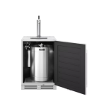 Zephyr Presrv 24 Inch Outdoor Kegerator & Beverage Cooler Single Tap on Rolling Casters w/ Line Cleaning Kit - PRKB24C01AS-OD - Image 6