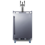 Summit Commercial Outdoor Rated Triple Tap Beer Dispenser / Kegerator w/ Shelves- SBC683OSTRIPLE - Image 2