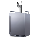 Summit Commercial Outdoor Rated Triple Tap Beer Dispenser / Kegerator w/ Shelves- SBC683OSTRIPLE - Image 3