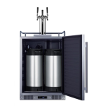 Summit Commercial Outdoor Rated Triple Tap Beer Dispenser / Kegerator w/ Shelves- SBC683OSTRIPLE - Image 5