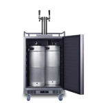 Summit 24-Inch 5.6 Cu. Ft. Built-In Kegerator - Custom Panel - SBC682PNRTWIN - Image 4