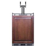 Summit 24-Inch 5.6 Cu. Ft. Built-In Cold Brew Coffee Kegerator - Custom Panel - SBC682PNRCFTWIN