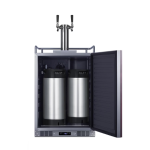 Summit 24-Inch 5.6 Cu. Ft. Built-In Cold Brew Coffee Kegerator - Custom Panel - SBC682PNRCFTWIN - Image 5