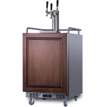 Summit 24-Inch 5.6 Cu. Ft. Built-In Kegerator - Custom Panel - SBC682PNRTRIPLE - Image 2