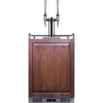 Summit 24-Inch 5.6 Cu. Ft. Built-In Nitro Coffee Kegerator - Custom Panel - SBC682PNRNCFTWIN
